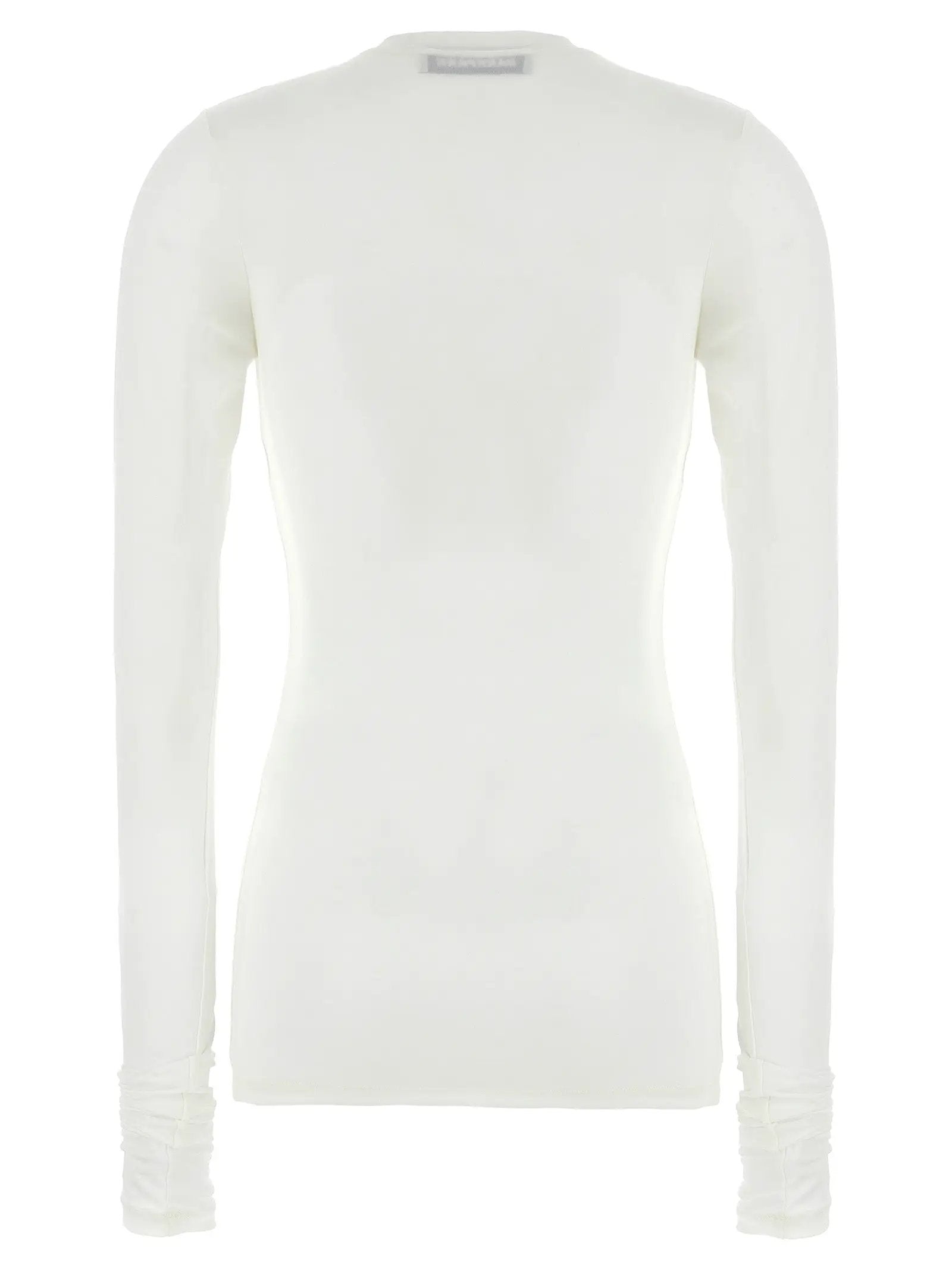 Darkpark White Polyester Long Sleeve T-Shirt
