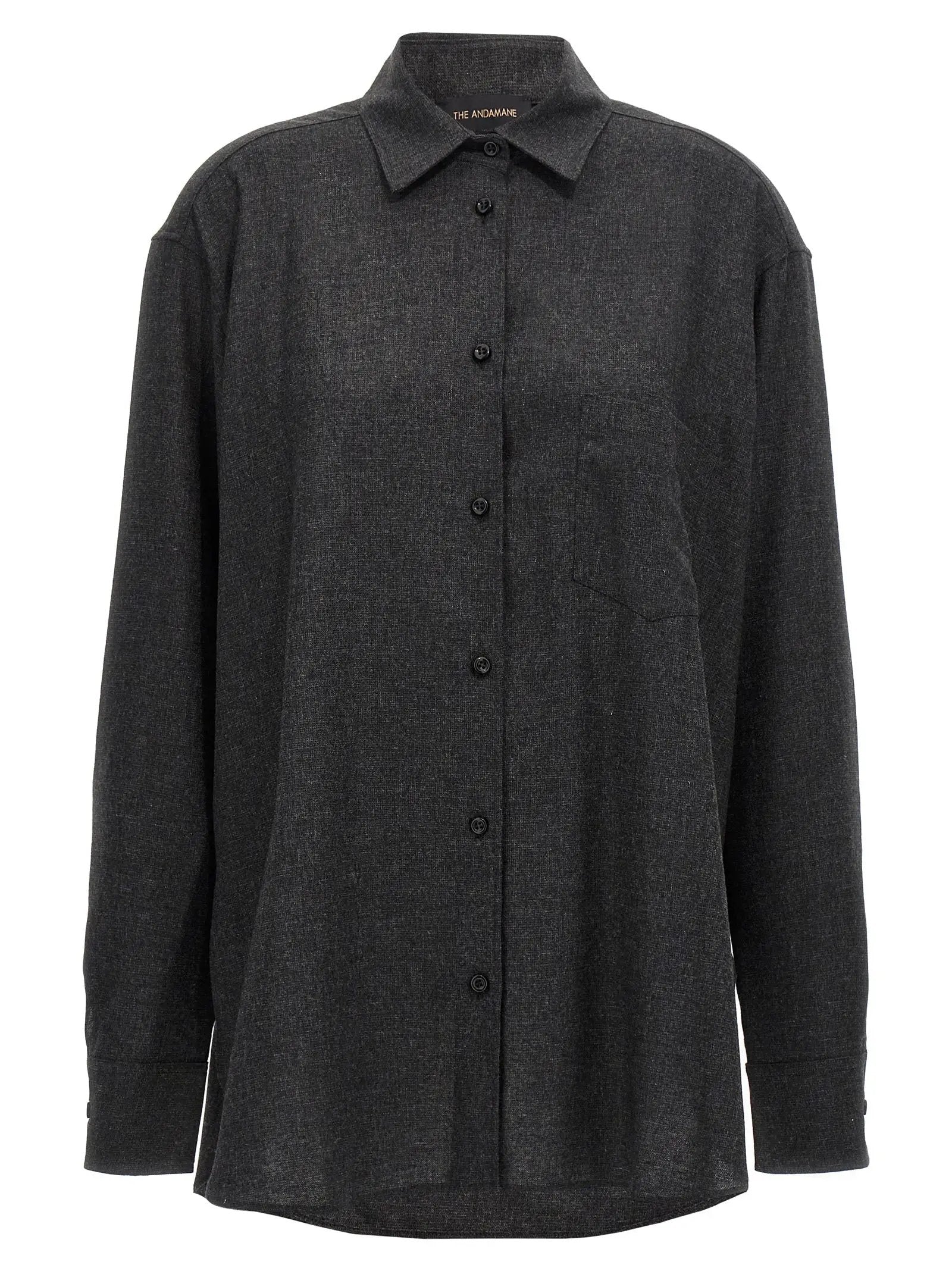 The Andamane Gray Wool Blouse