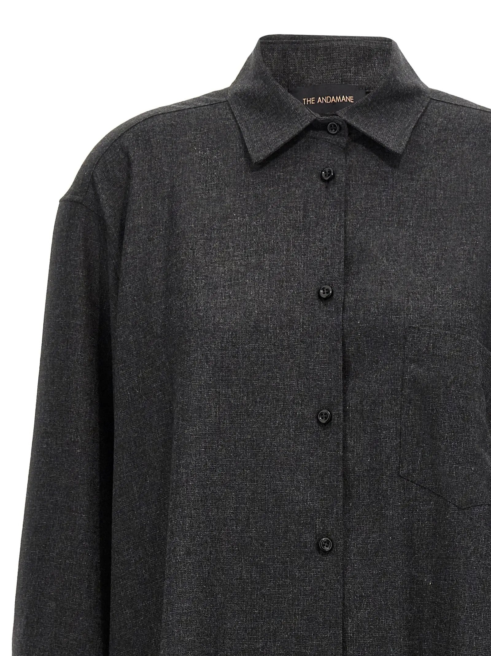The Andamane Gray Wool Blouse