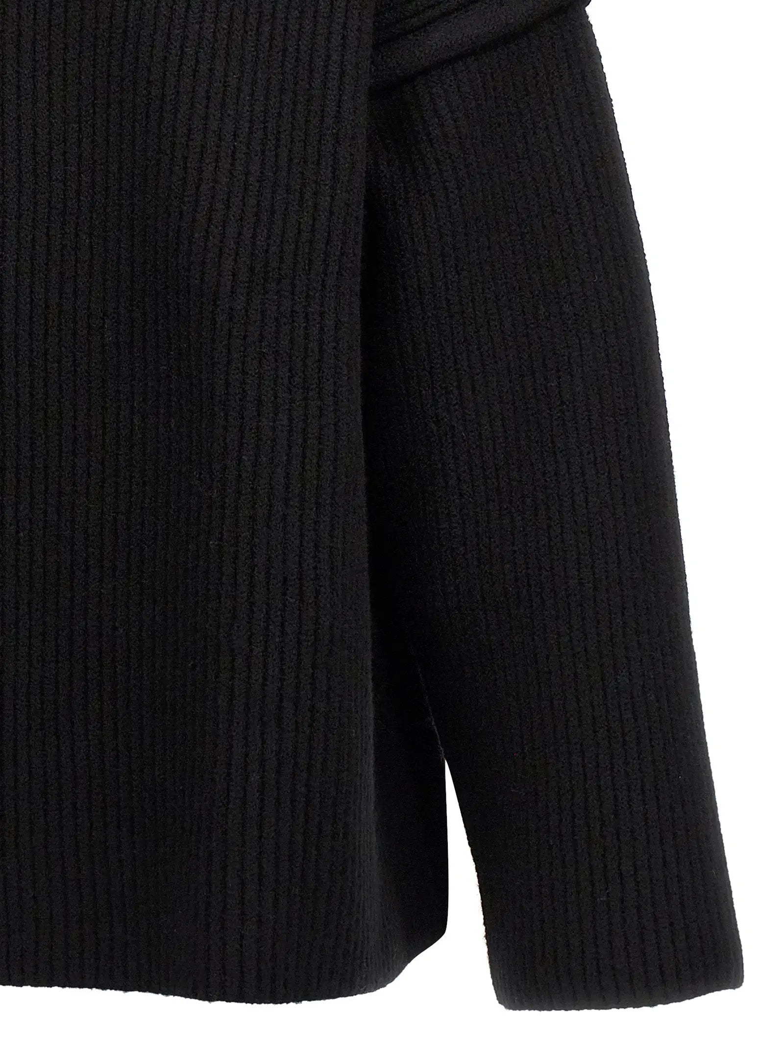 Jil Sander Black Wool Cardigan