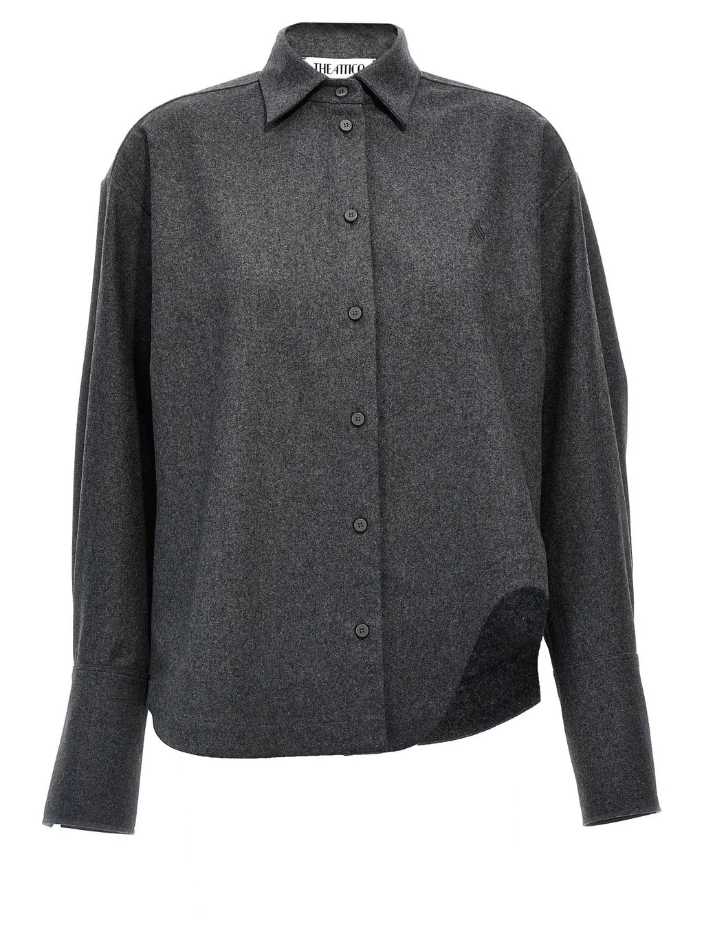 The Attico Gray Wool Blouse