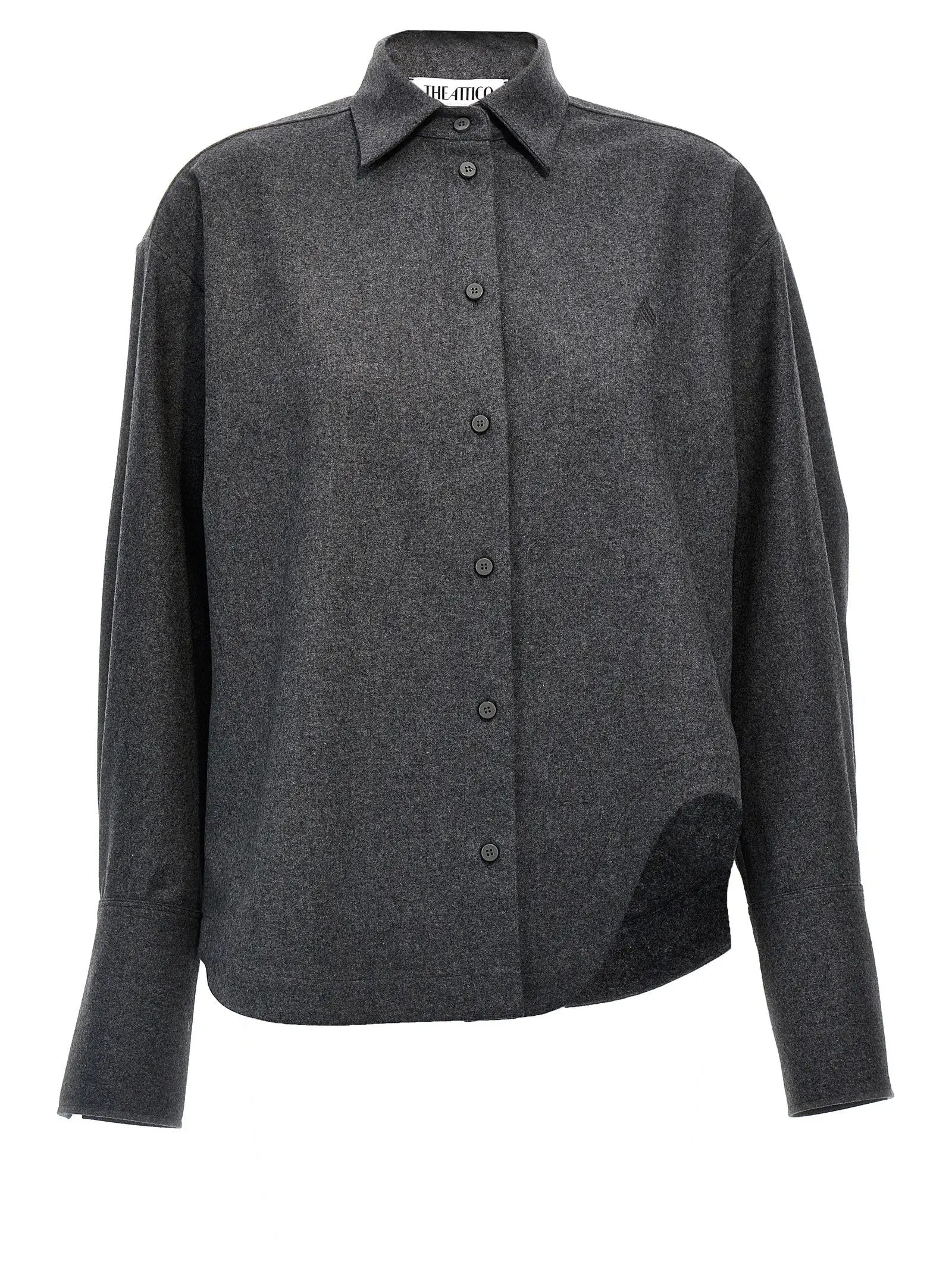 The Attico Gray Wool Blouse