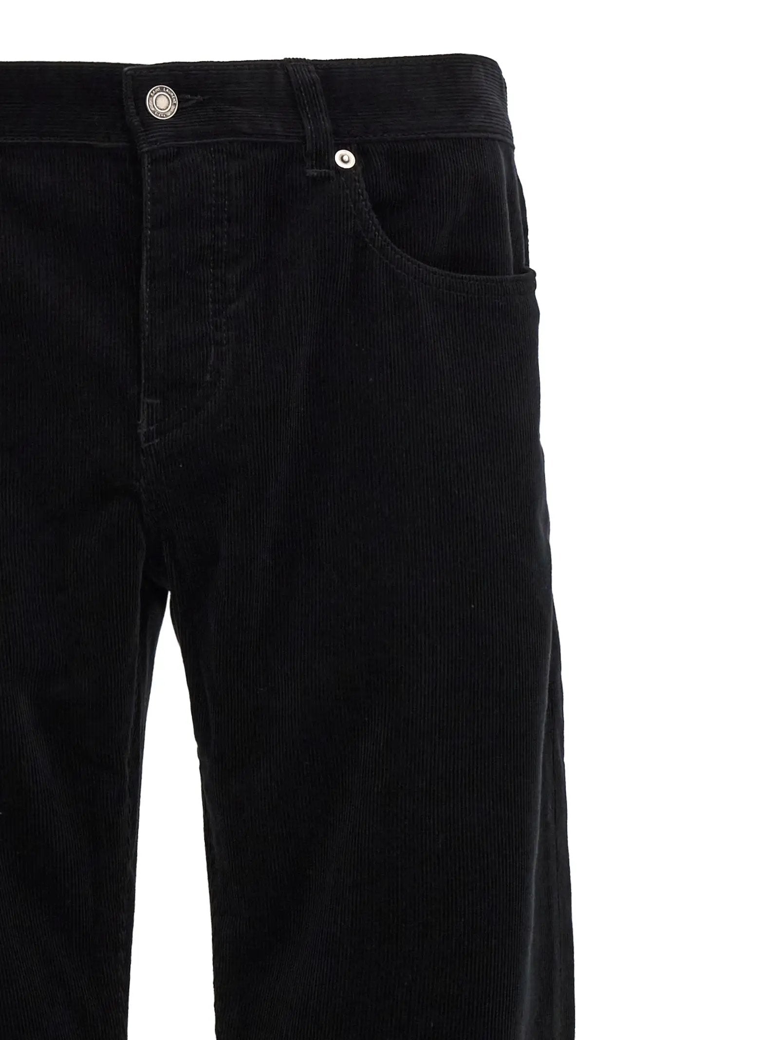 Saint Laurent Black Cotton Casual Pants