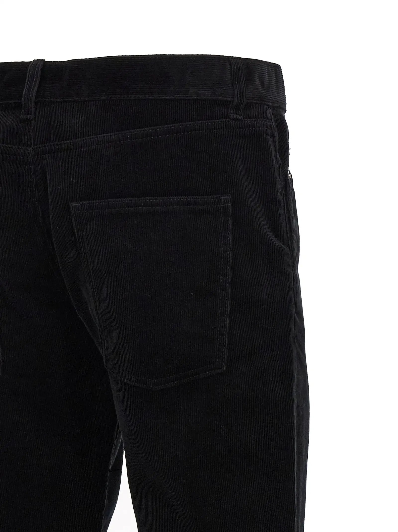 Saint Laurent Black Cotton Casual Pants