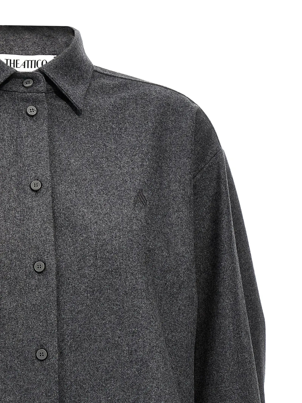 The Attico Gray Wool Blouse