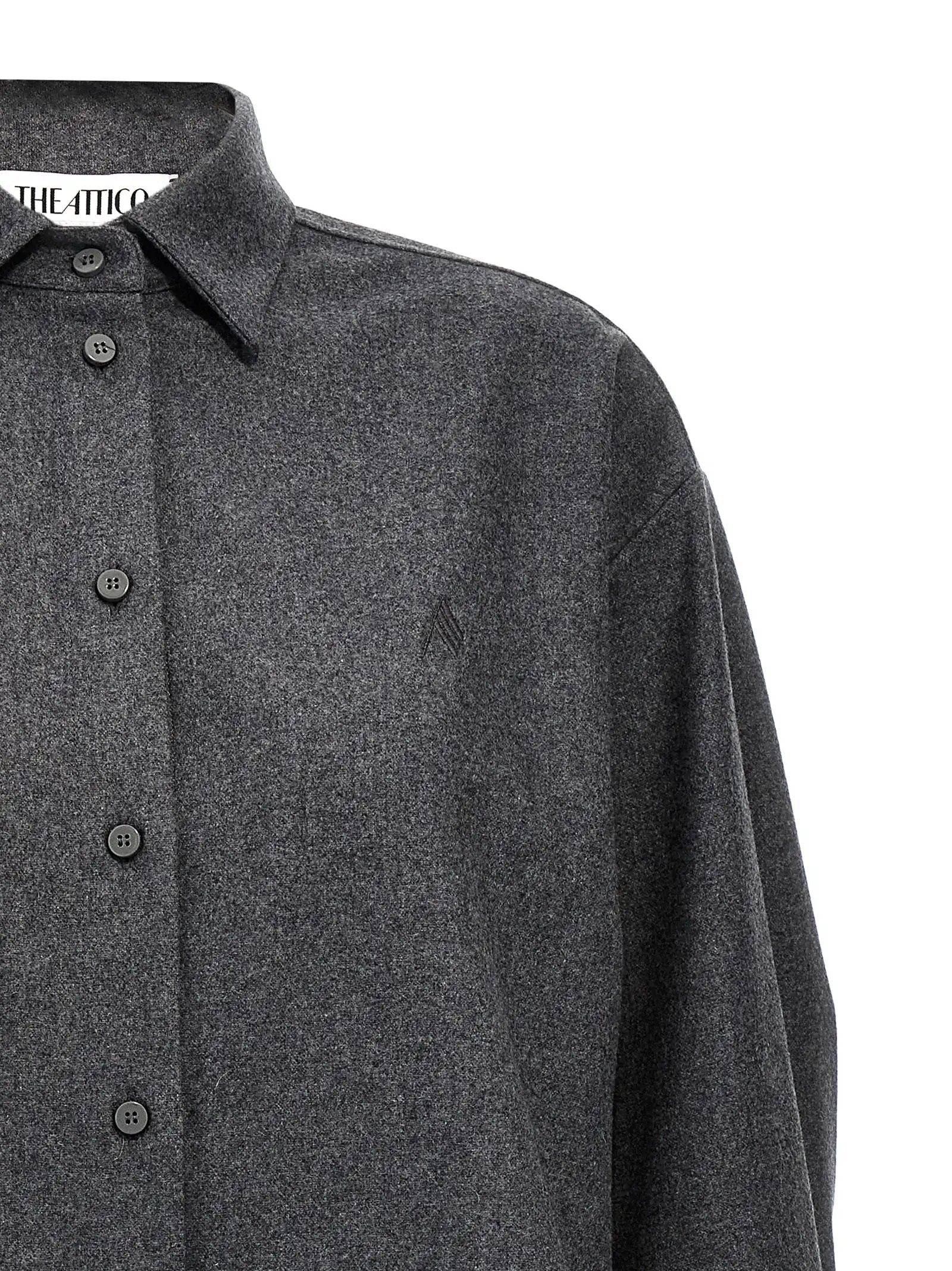 The Attico Gray Wool Blouse
