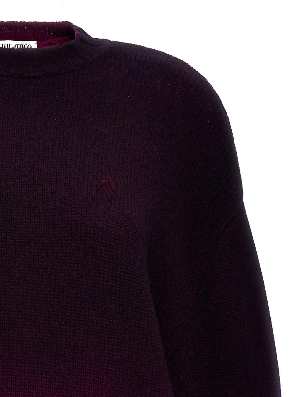 The Attico Purple Wool Short Dress
