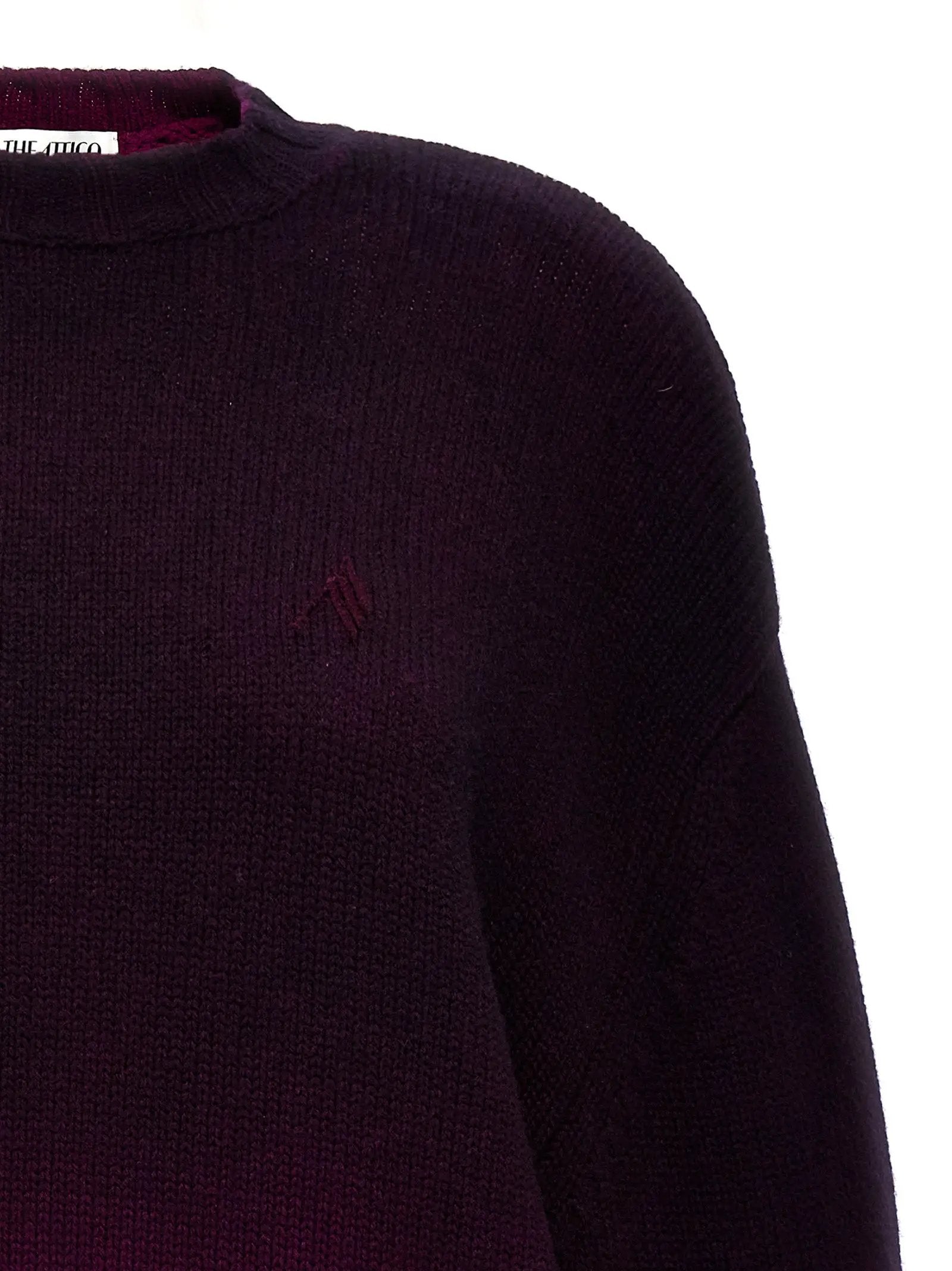 The Attico Purple Wool Short Dress