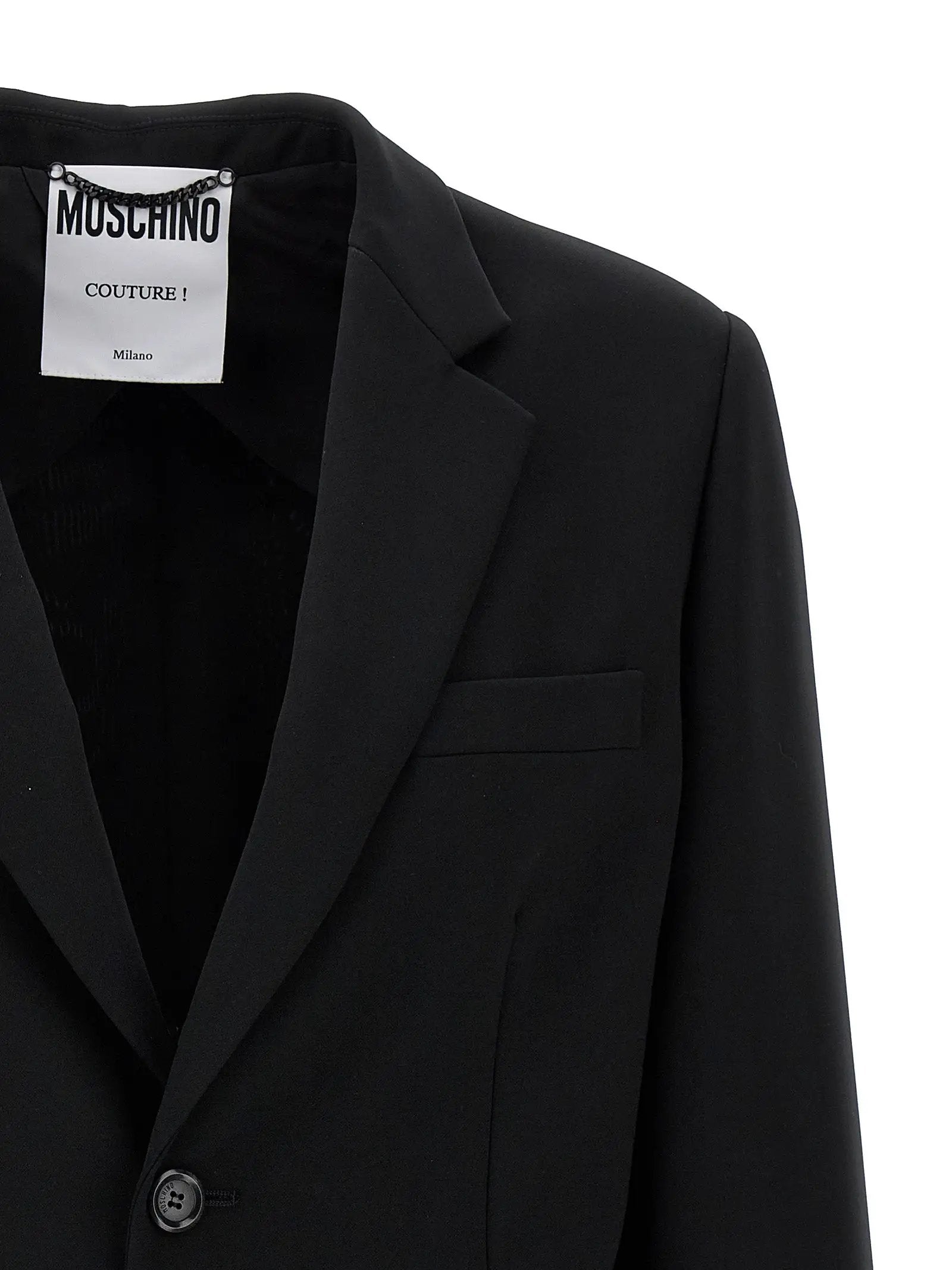 Moschino Black Polyester Blazer