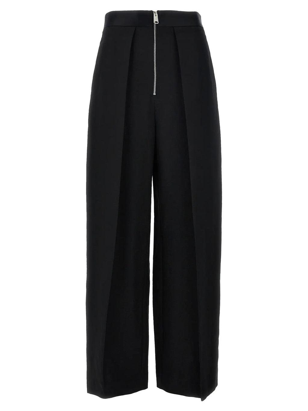 Khaite Black Viscose Casual Pants