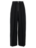 Khaite Black Viscose Casual Pants