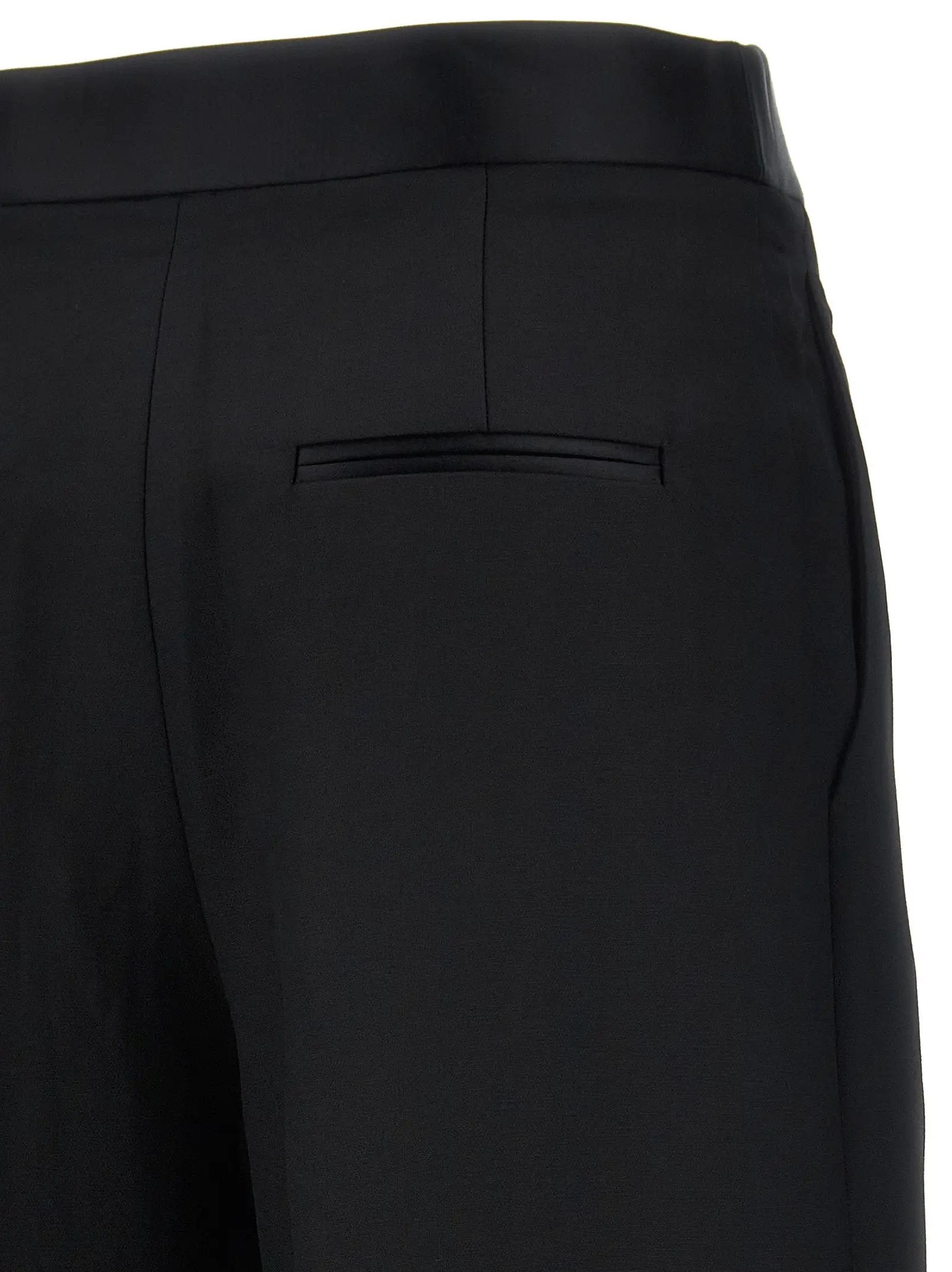 Khaite Black Viscose Casual Pants