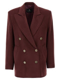 Etro Bordeaux Wool Blazer