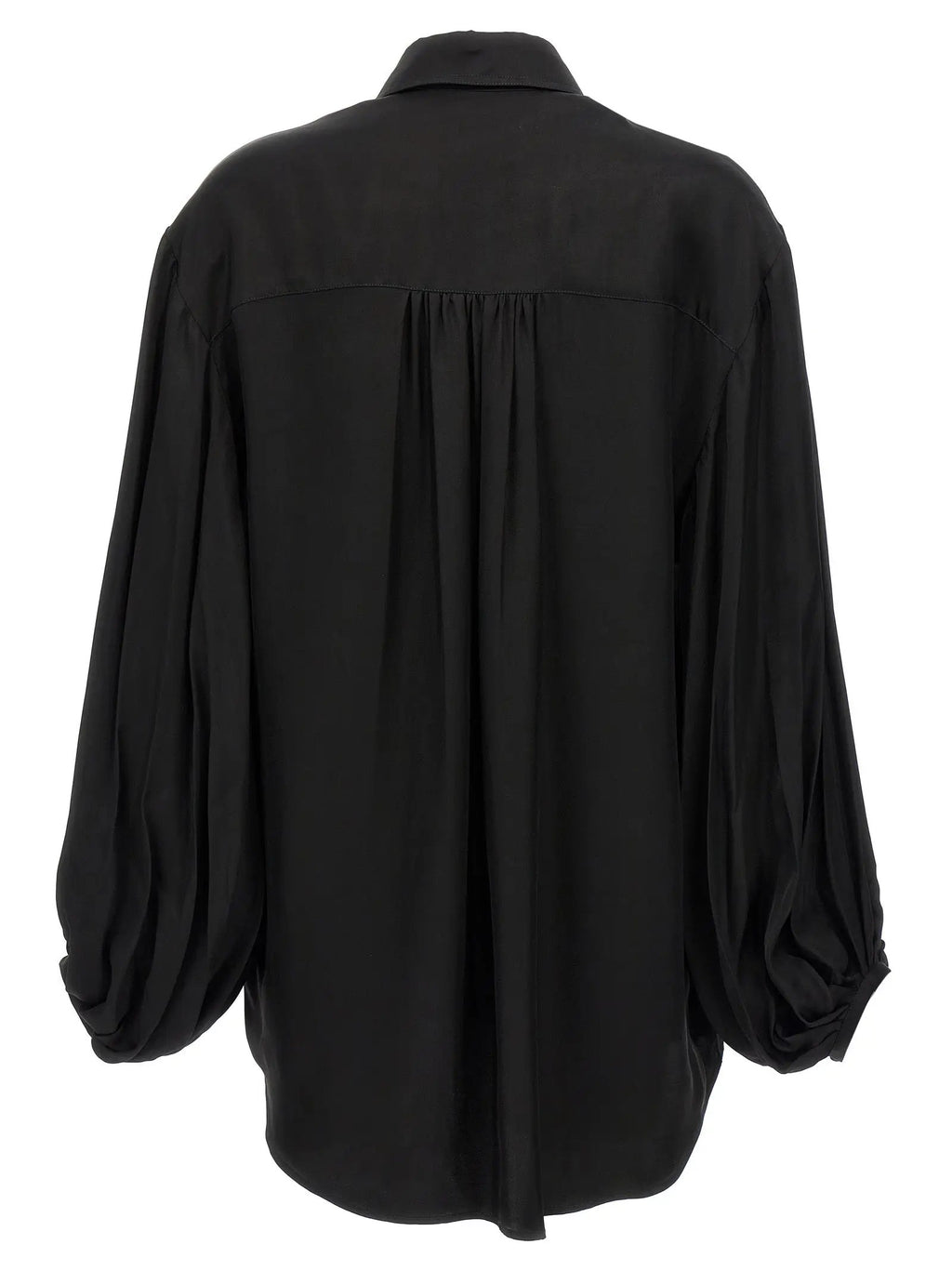 Khaite Black Cupro Blouse