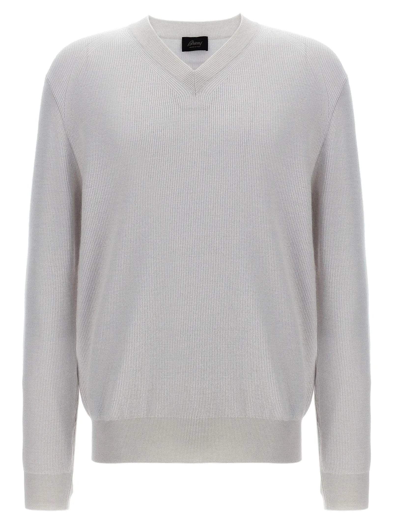 Brioni White Cashmere Cardigan