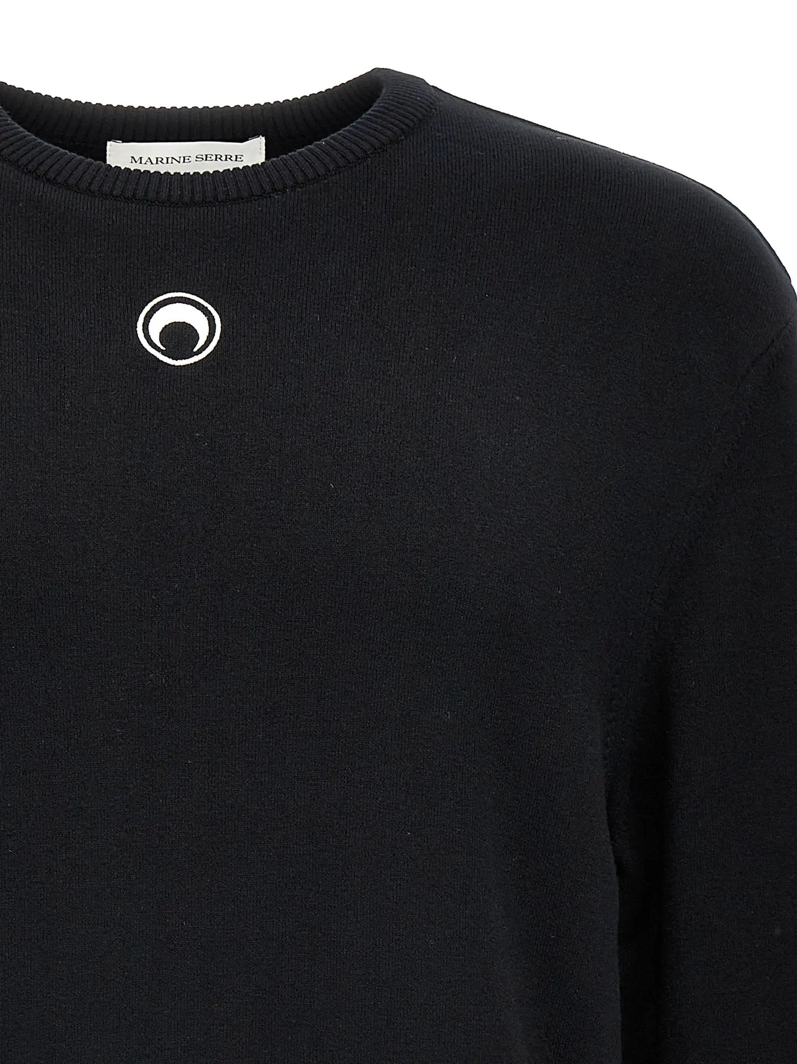 Marine Serre Black Viscose Cardigan