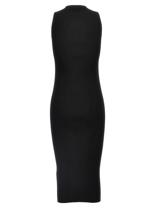Robe midi noire en viscose Alexander McQueen