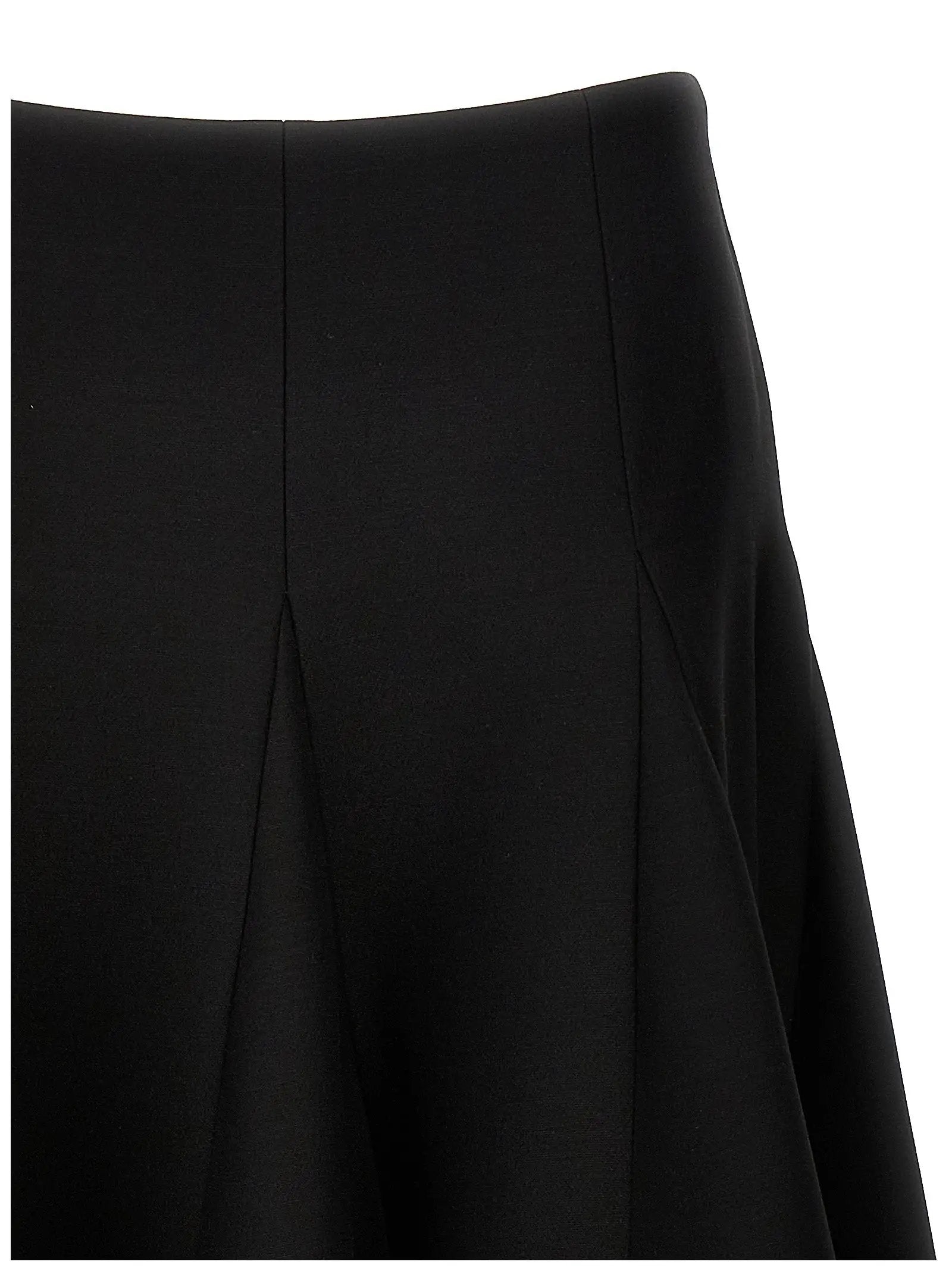 Valentino Garavani Black Virgin Wool Mini Skirt