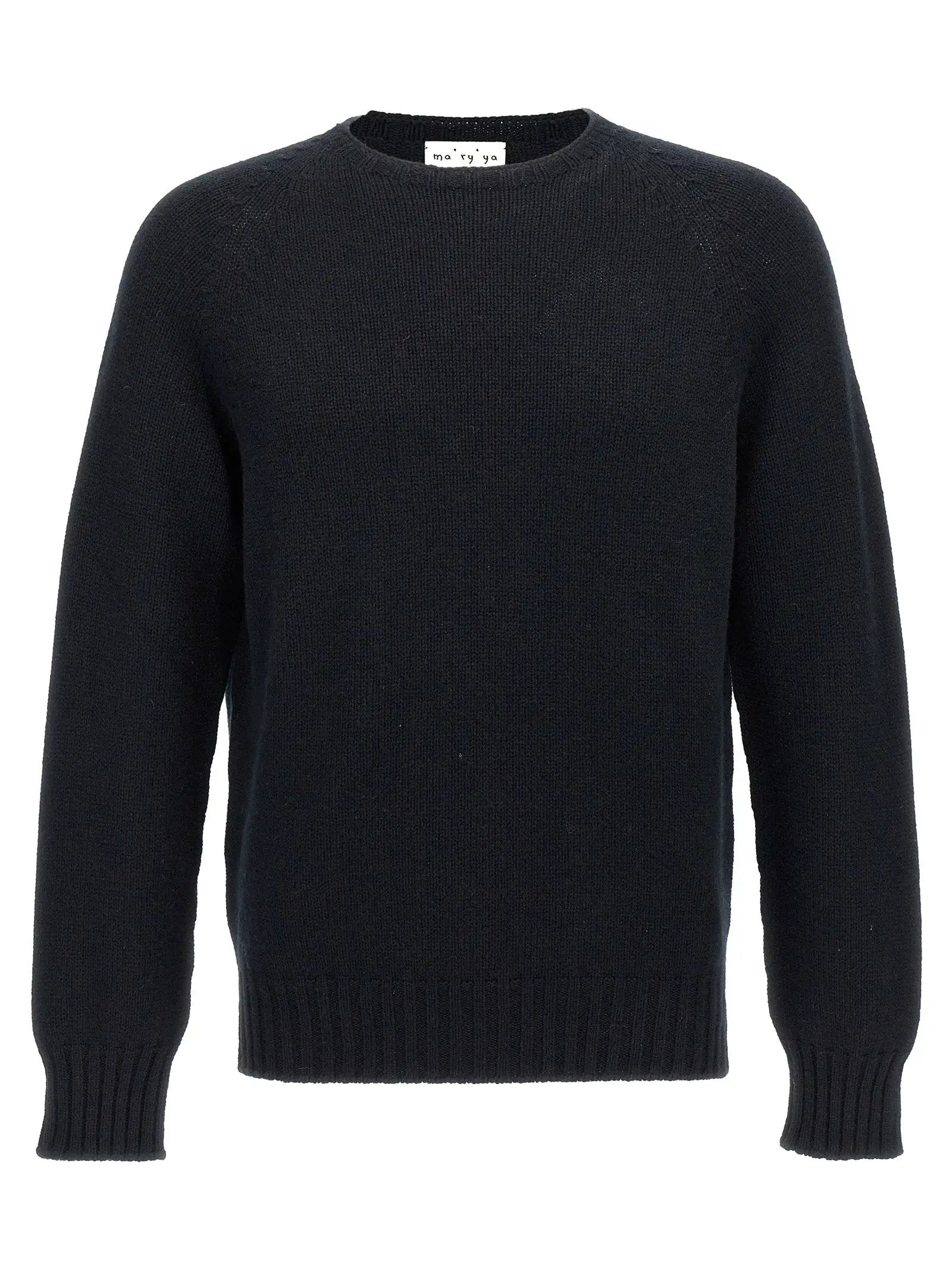 MA'RY'YA Black Wool Cardigan