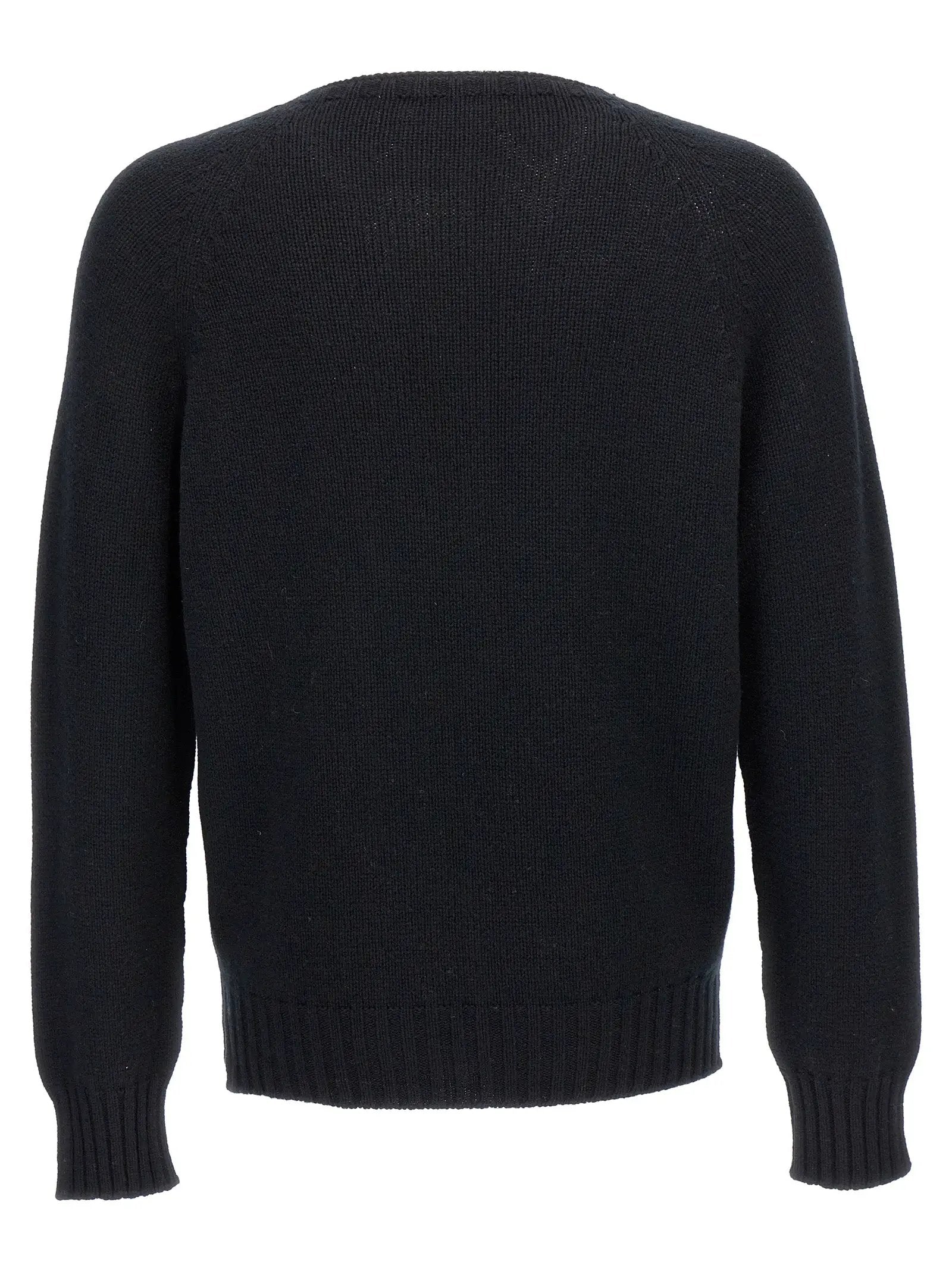 MA'RY'YA Black Wool Cardigan