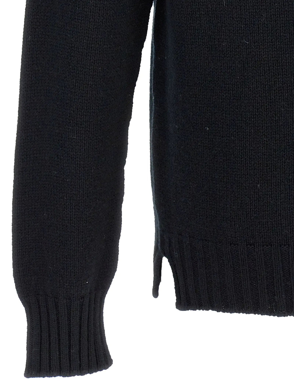 MA'RY'YA Black Wool Cardigan