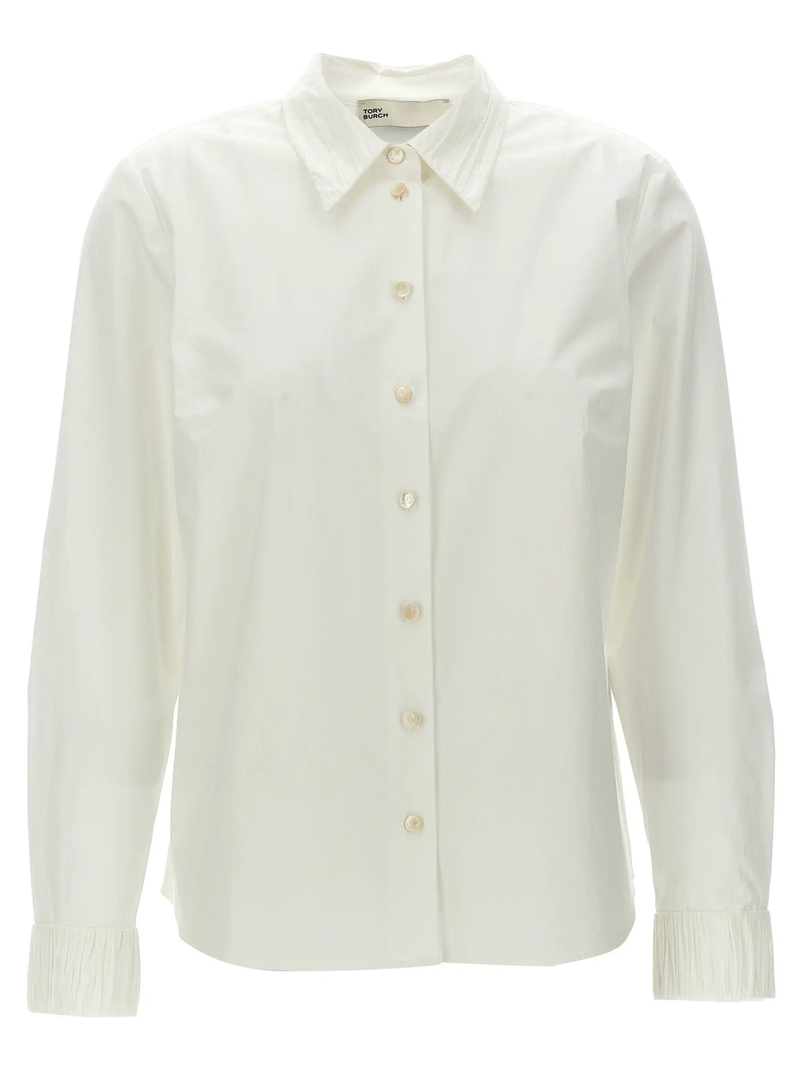 Tory Burch White Cotton Blouse