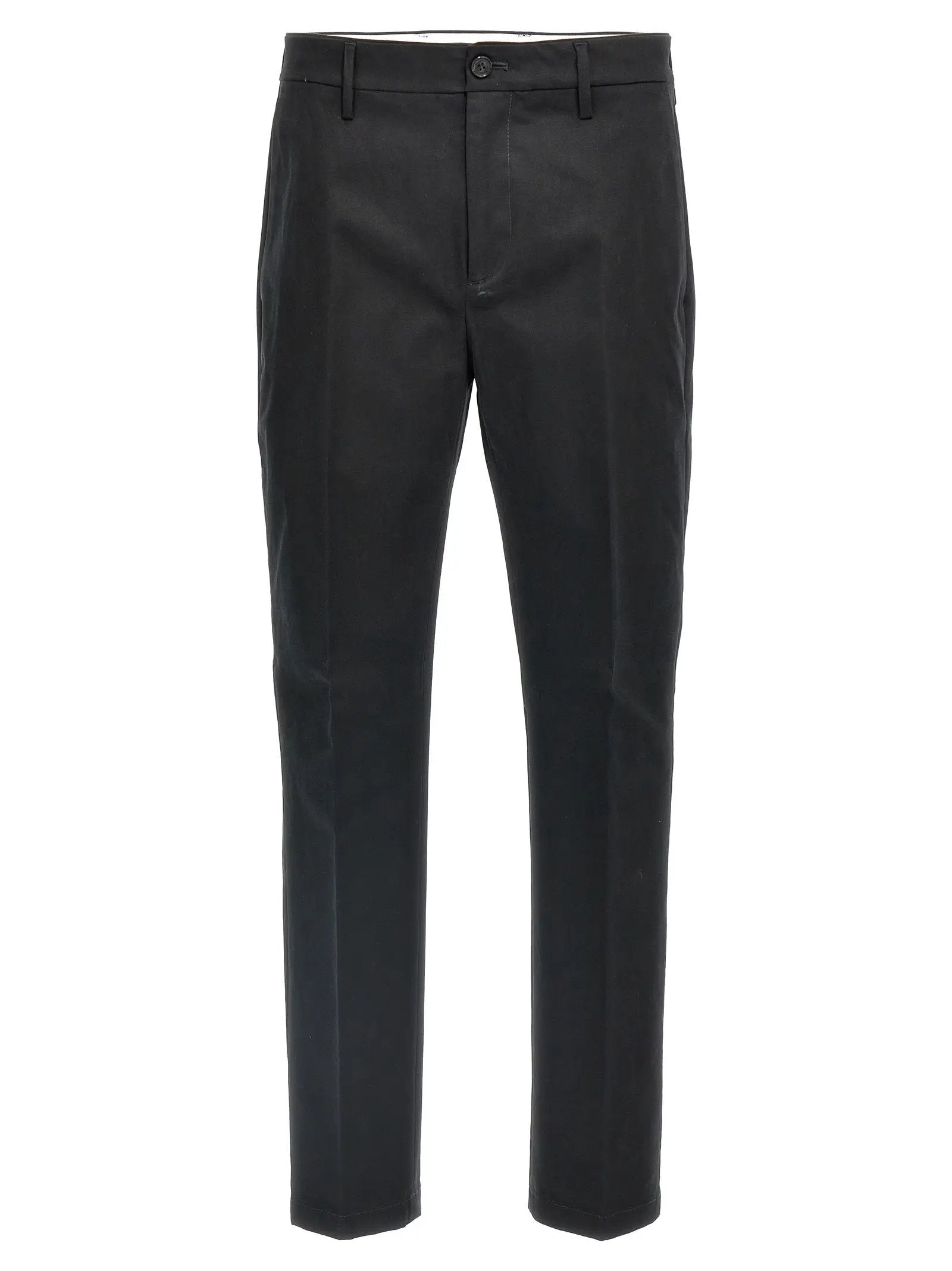 Department 5 Black Cotton Casual Pants