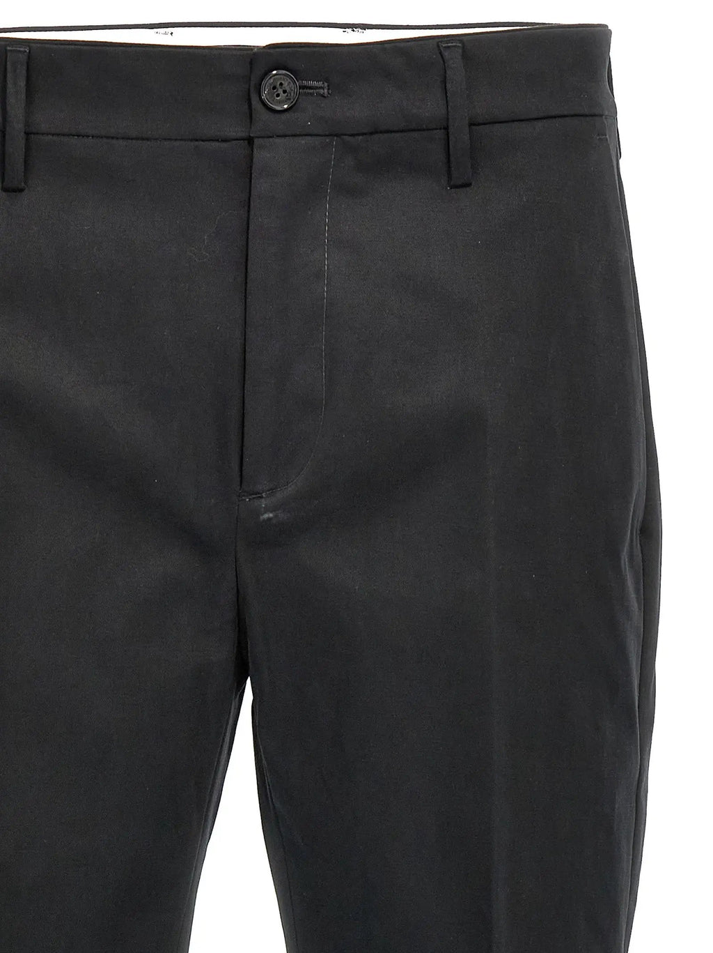 Department 5 Black Cotton Casual Pants