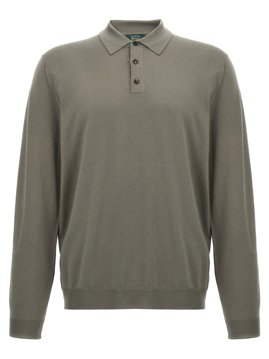 ZANONE Gray Virgin Wool Polo Shirt