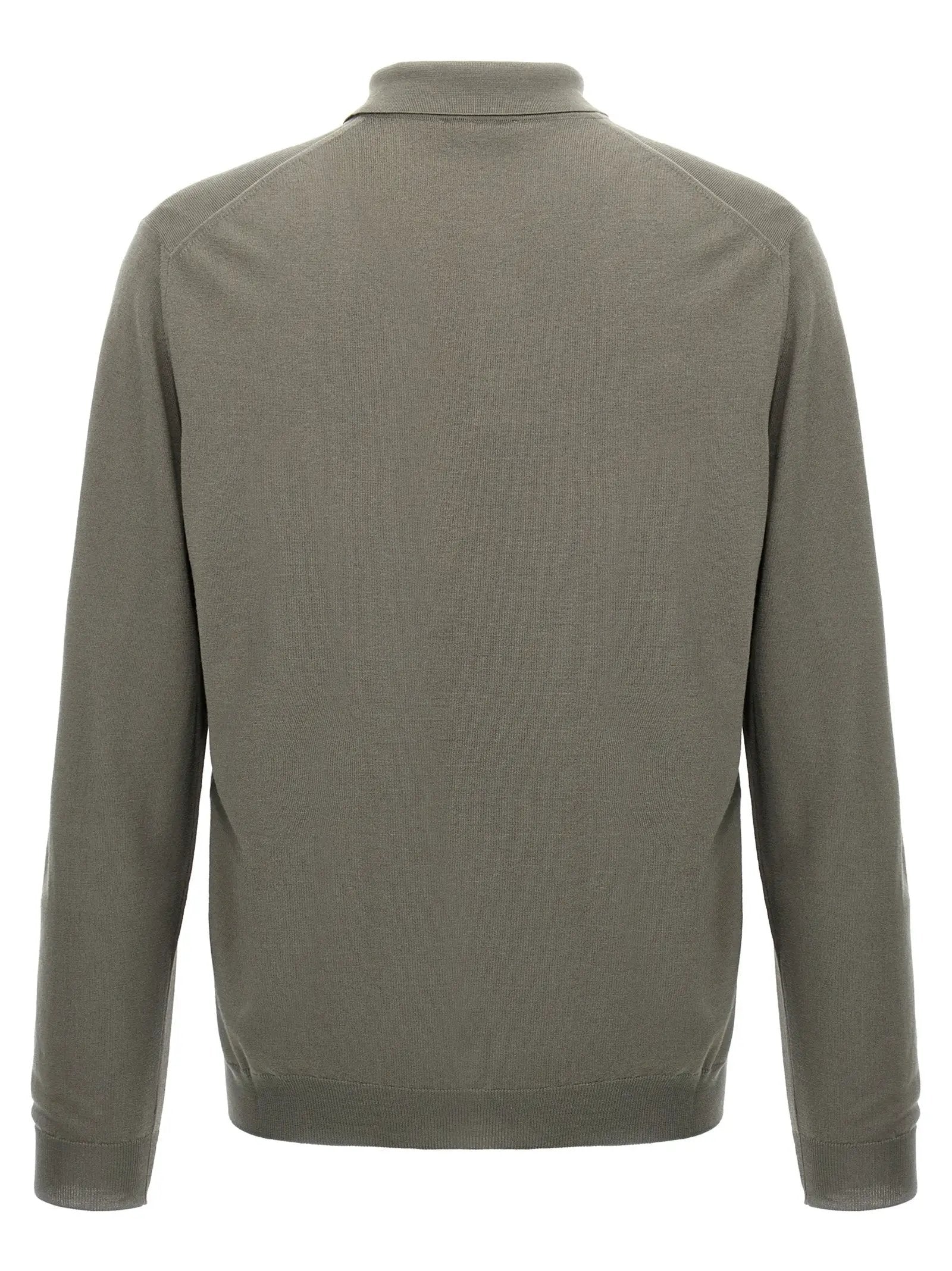 ZANONE Gray Virgin Wool Polo Shirt