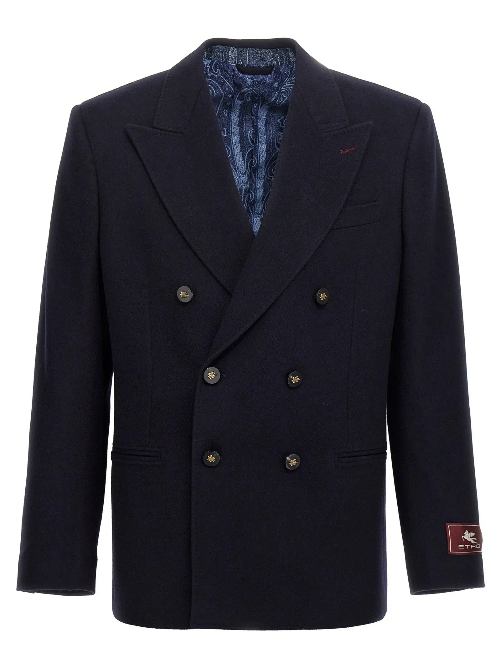 Etro Blue Cashmere Blazer