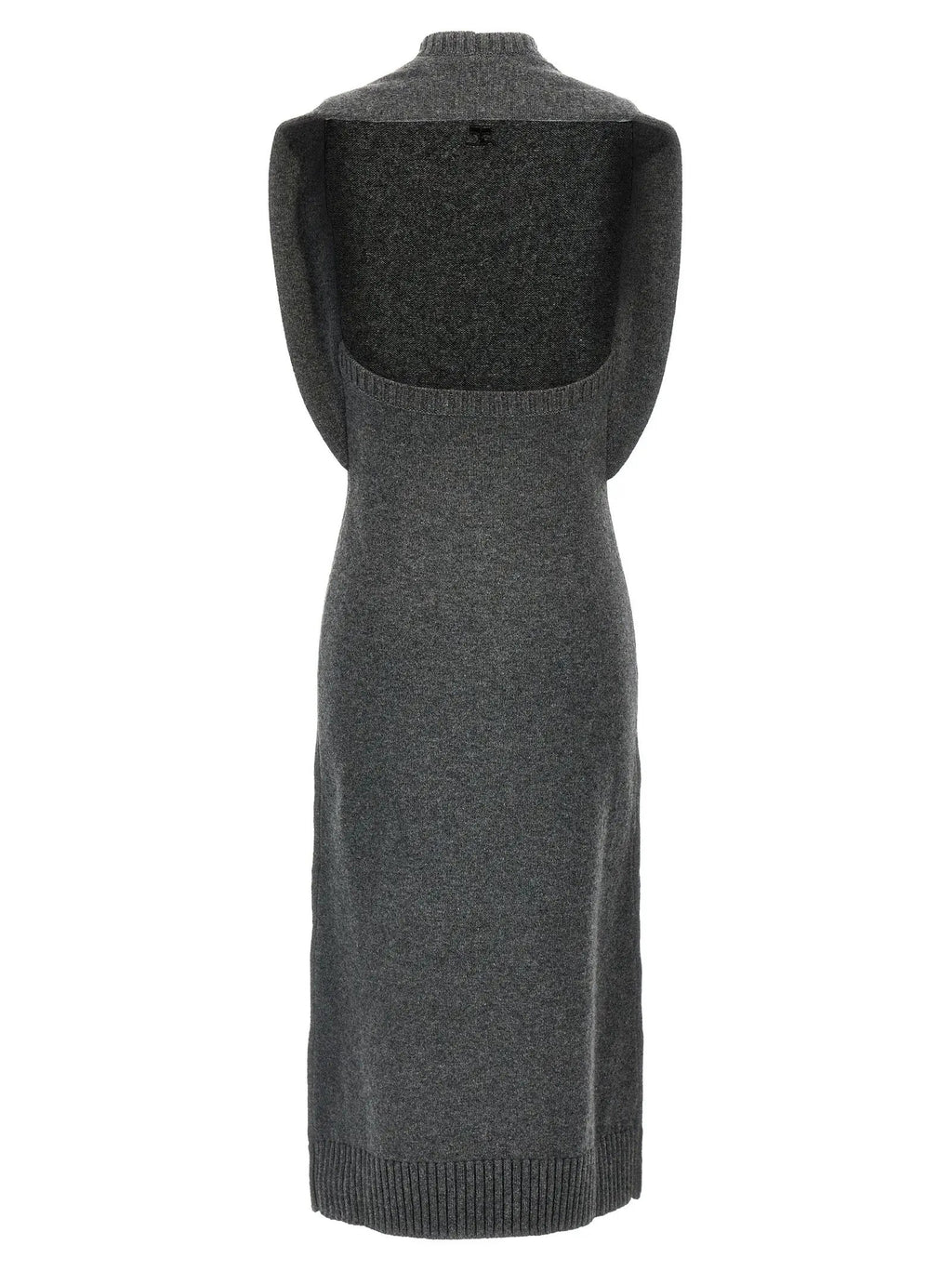 Courrèges Gray Wool Midi Dress