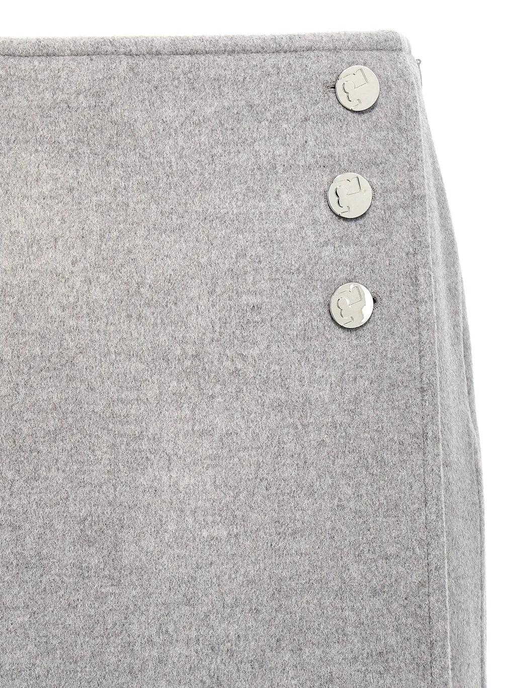 Tory Burch Gray Wool Long Skirt