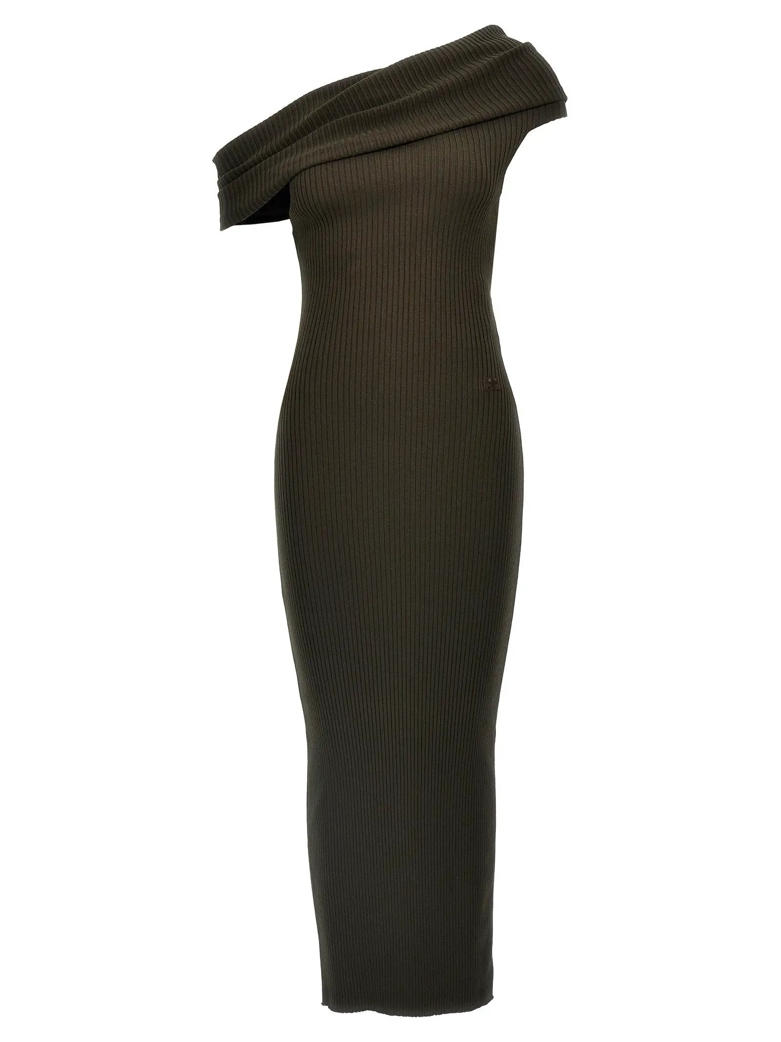 Courrèges Brown Viscose Long Dress