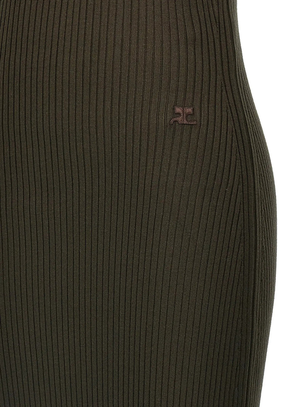 Courrèges Brown Viscose Long Dress
