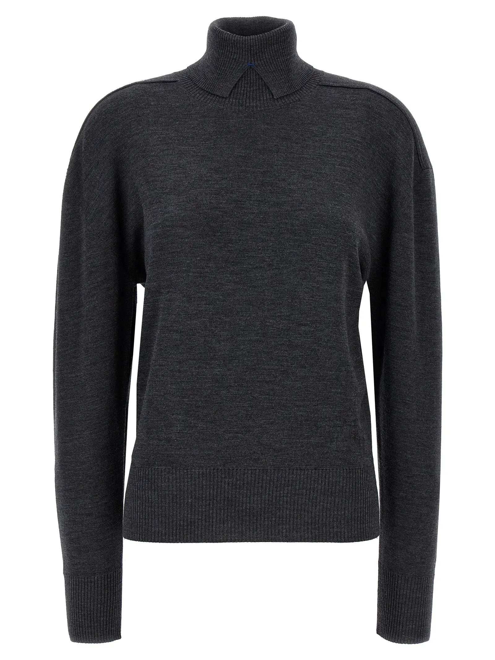 Burberry Gray Wool Cardigan