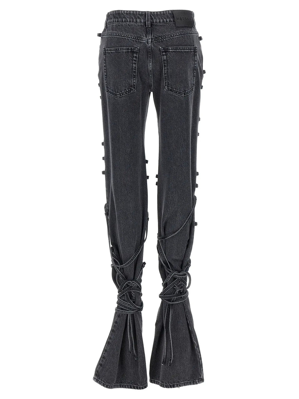 Alexander McQueen Black Cotton Flared Jeans