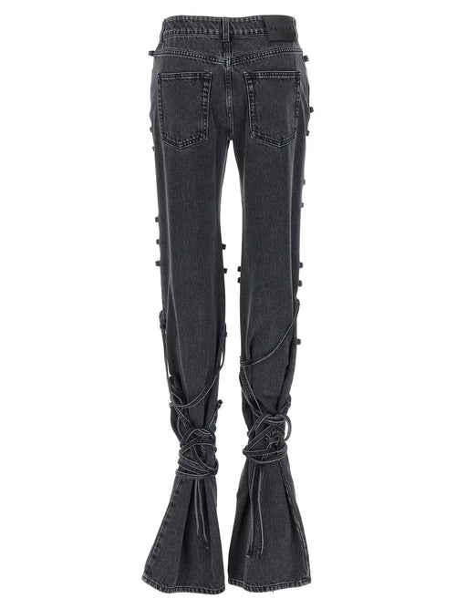 Jean évasé Alexander McQueen en coton noir