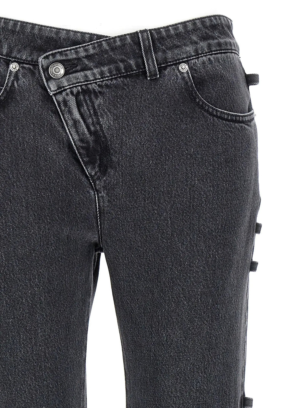 Alexander McQueen Black Cotton Flared Jeans