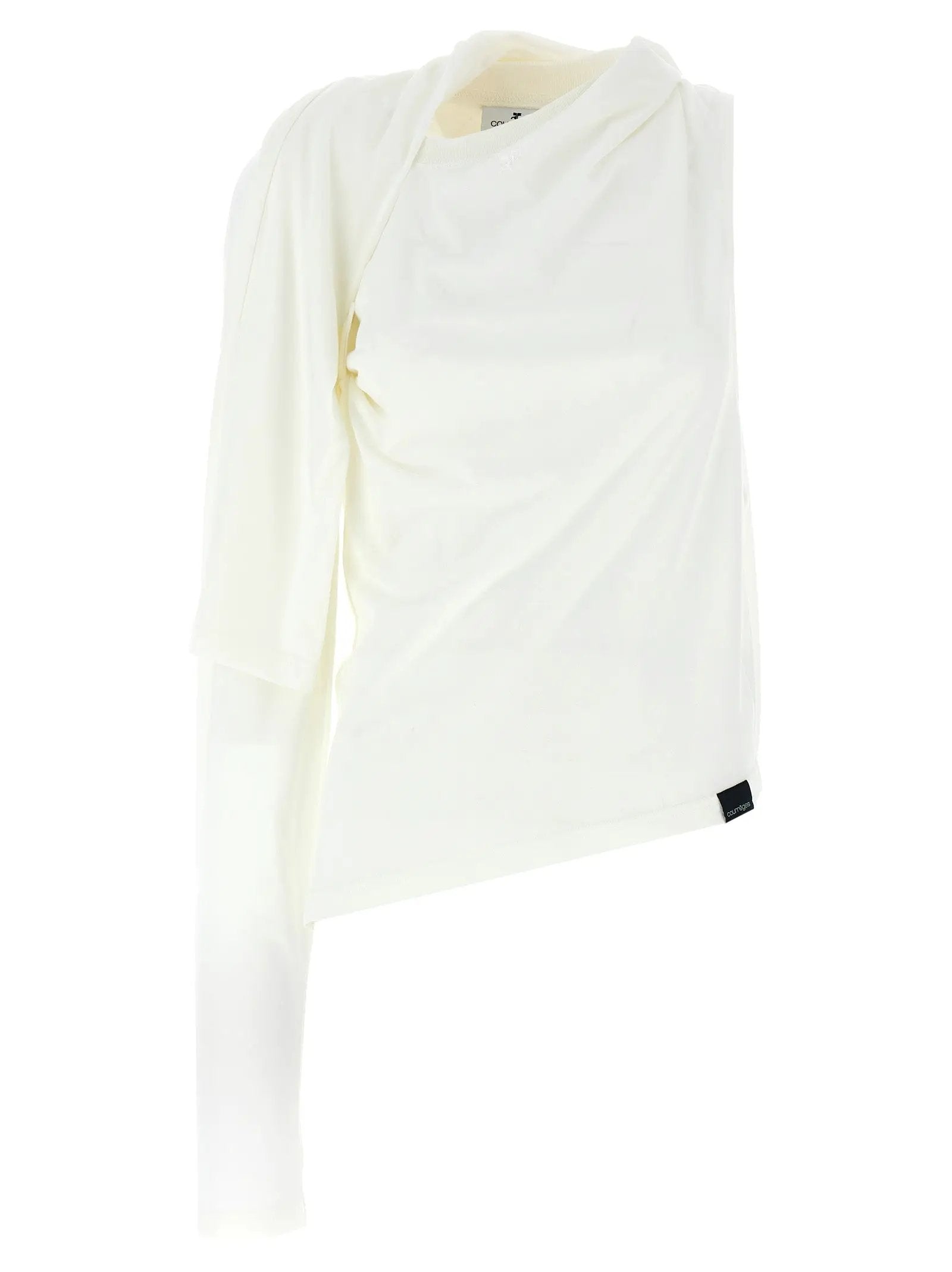 Courrèges White Cotton Long Sleeve T-Shirt