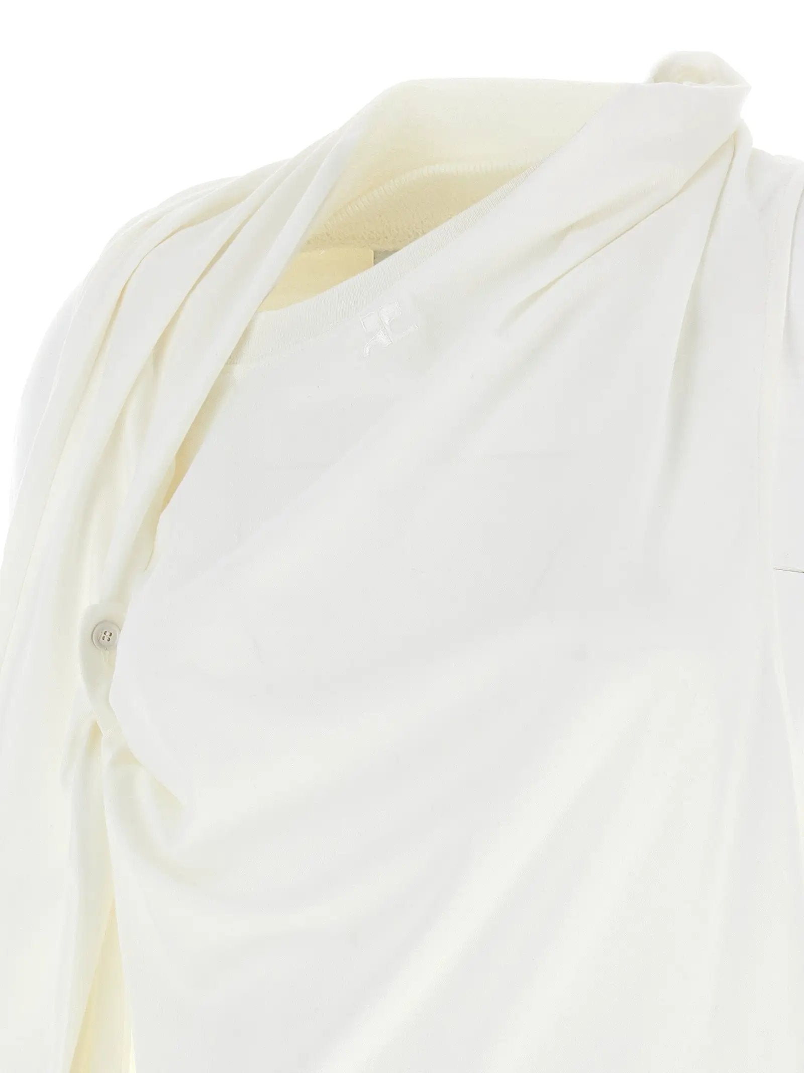 Courrèges White Cotton Long Sleeve T-Shirt