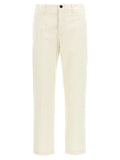 Department 5 White Cotton Casual Pants