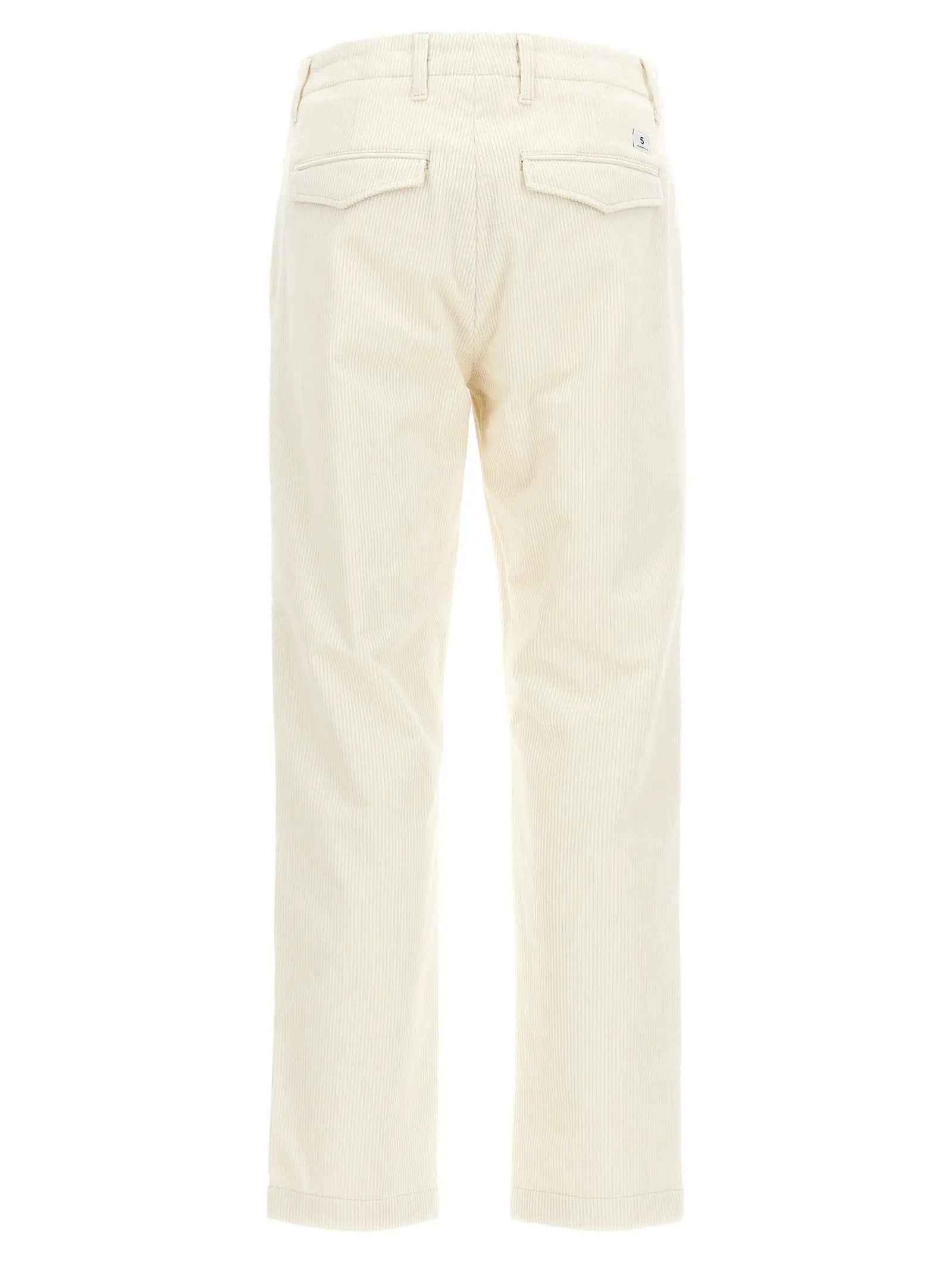 Department 5 White Cotton Casual Pants