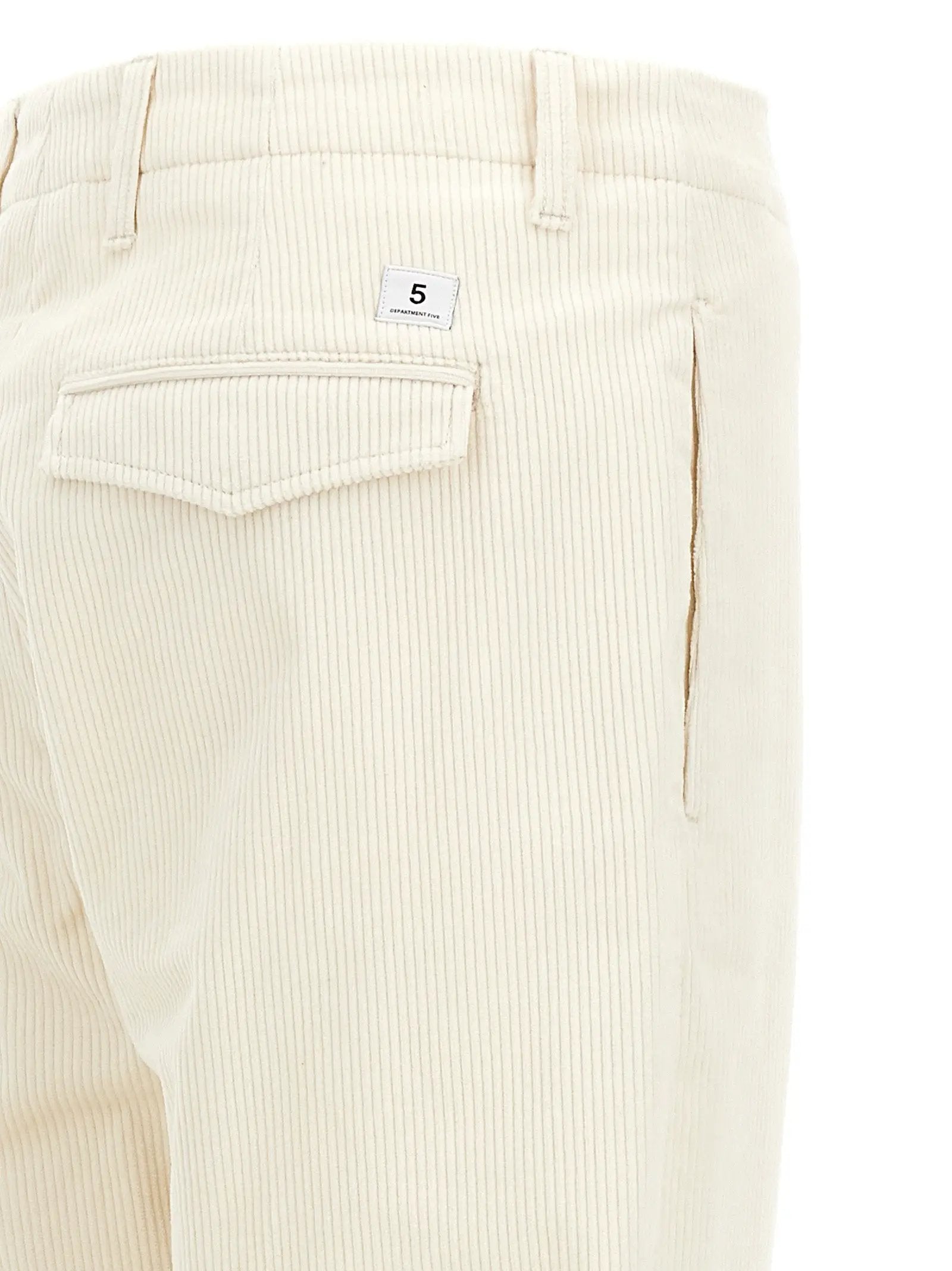 Department 5 White Cotton Casual Pants
