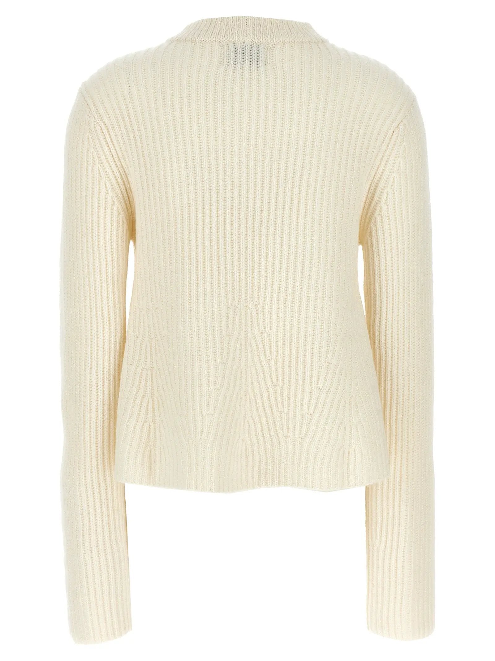Loulou De Saison White Cashmere Cardigan