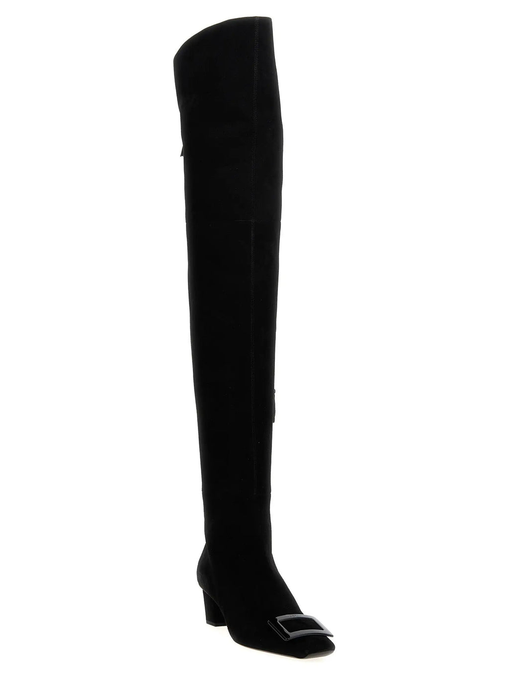 Roger Vivier Black Goatskin Over The Knee