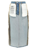 Vetements Blue Cotton Mini Skirt