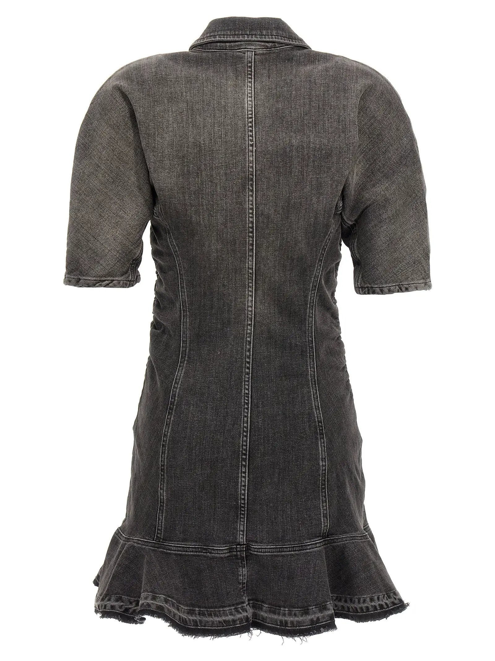 Ganni Black Cotton Short Dress