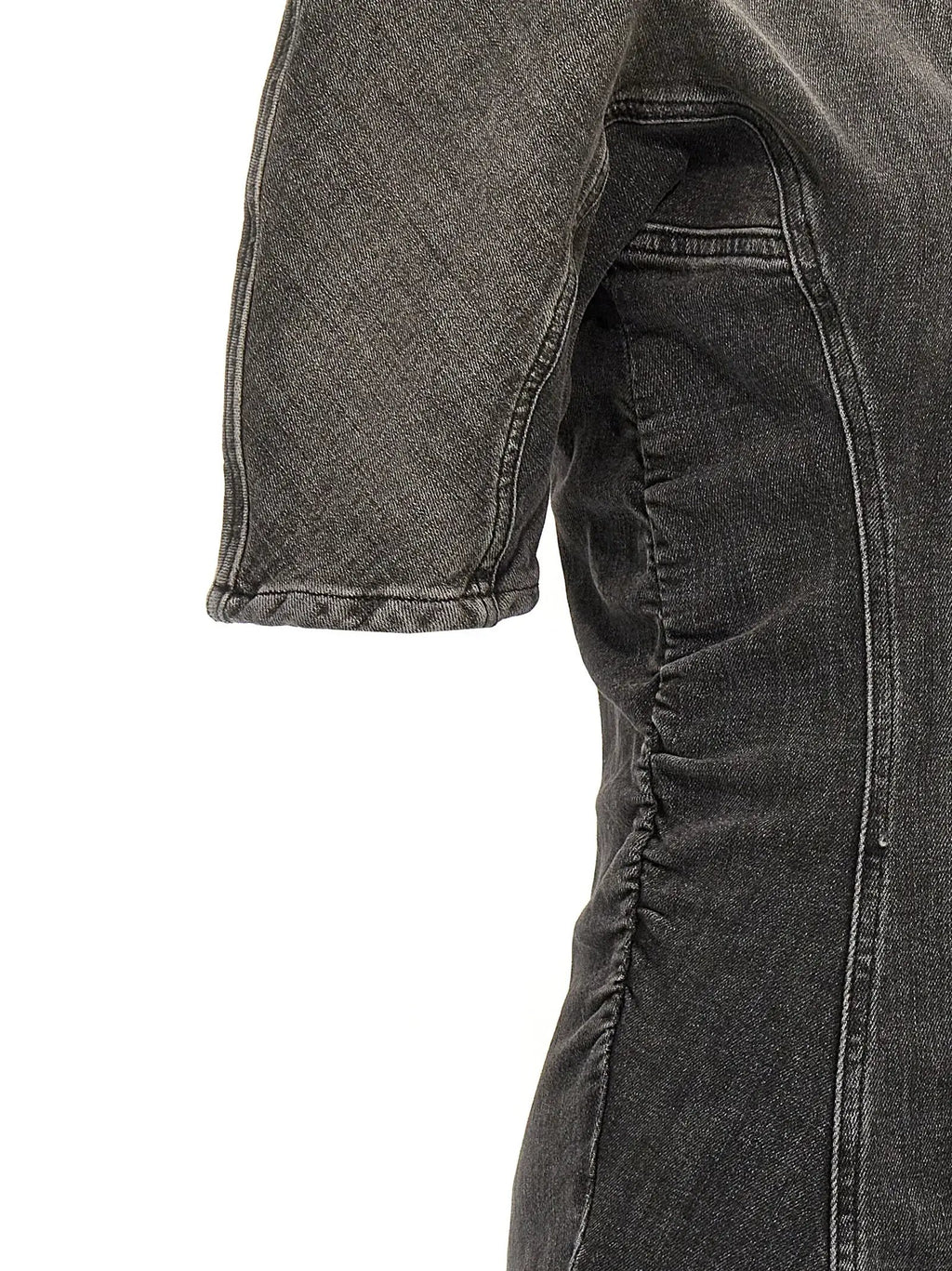 Ganni Black Cotton Short Dress