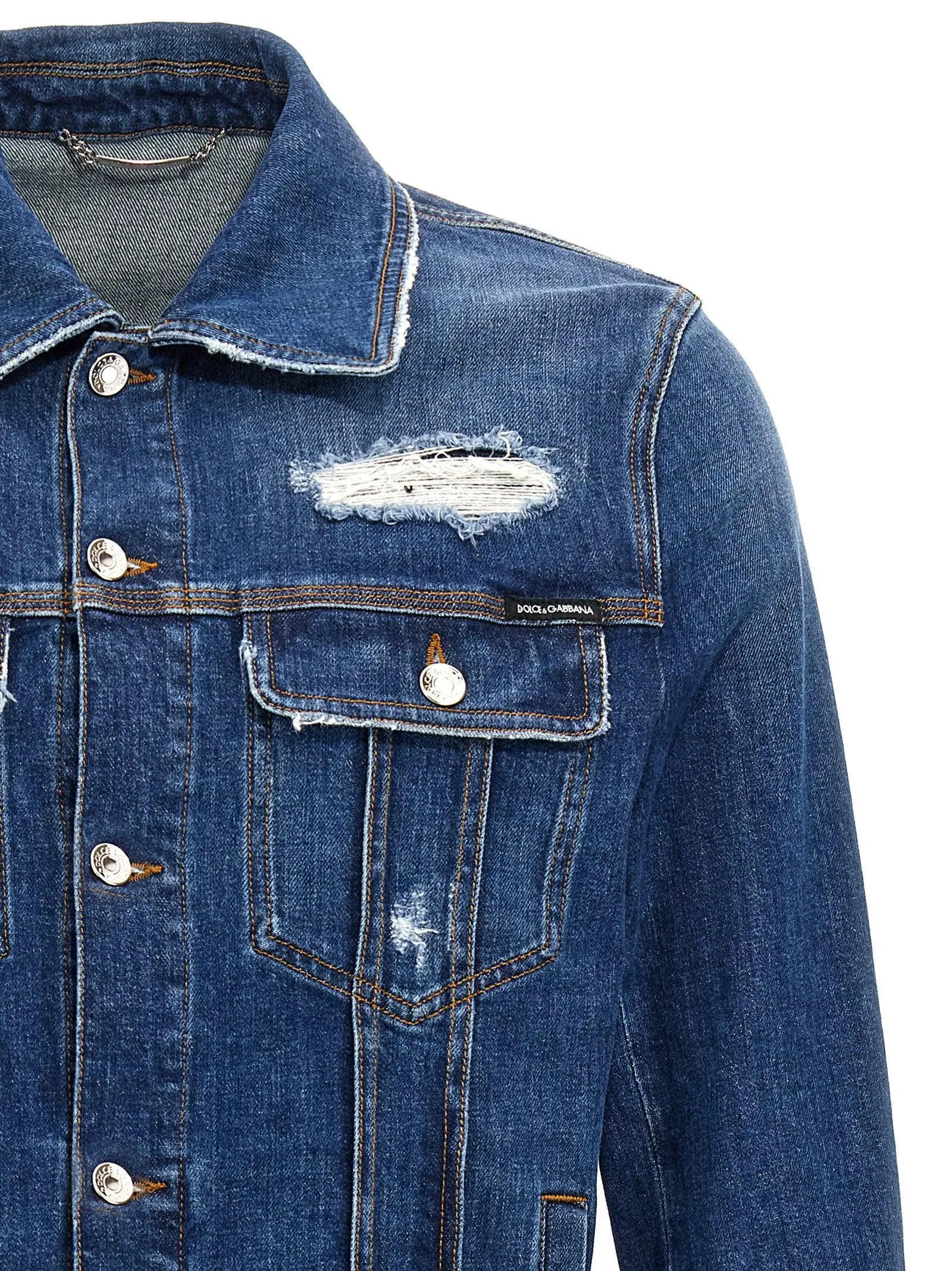 Veste en jean bleu Dolce & Gabbana en coton